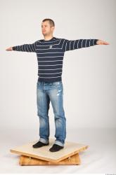 Whole Body Man T poses Casual Average Studio photo references